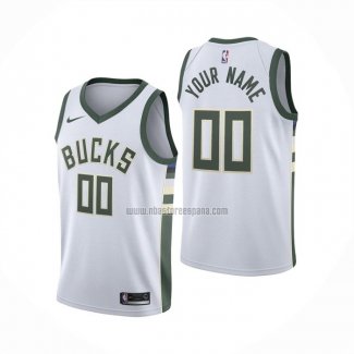 Camiseta Milwaukee Bucks Personalizada Association 2020-21 Blanco (2)